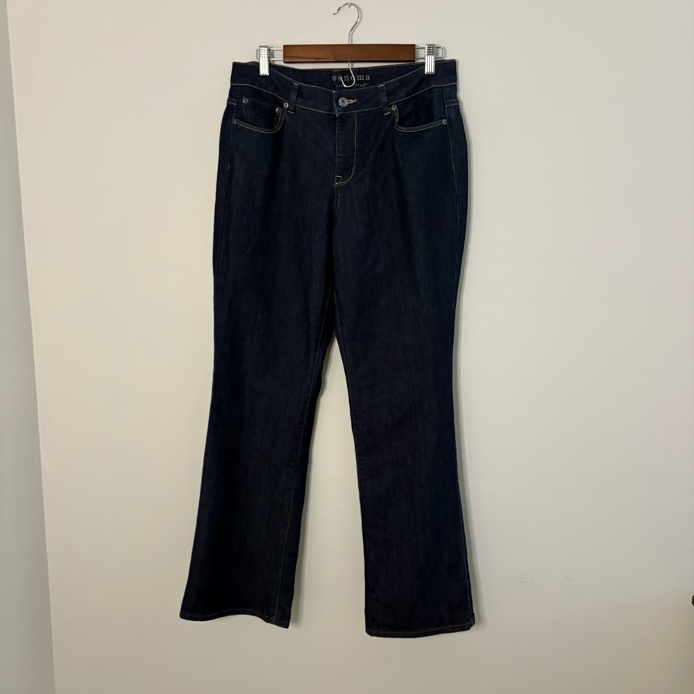 NWOT Sonoma Women’s Dark Denim Jeans Size 10 Bootcut 30” Waist 31” Inseam